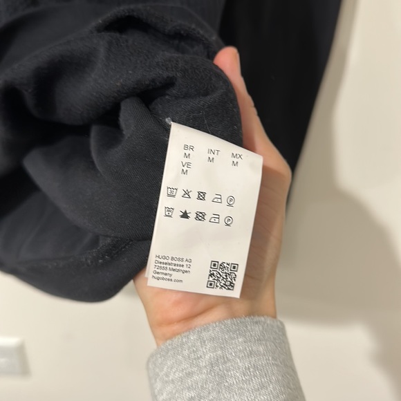 • Boss • Men’s Sidney 10 Quarter Zip Pullover Sweatshirt Navy Blue Medium - Picture 4 of 5